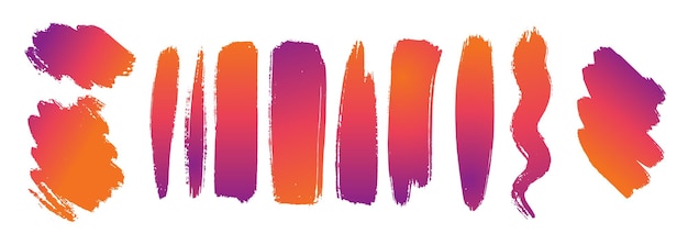 Free Vector | Gradient brush strokes