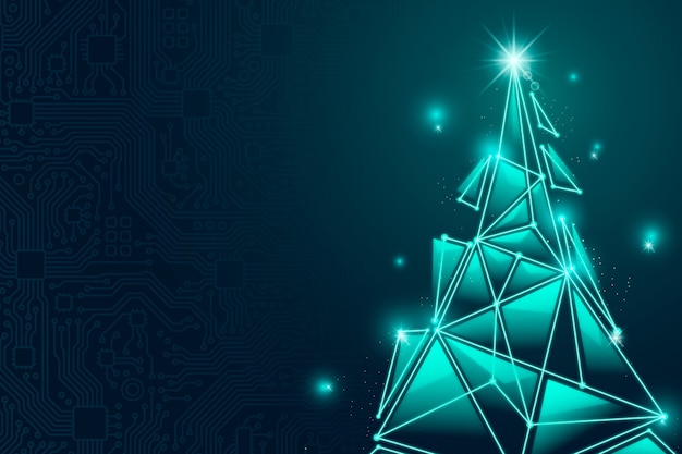 Free Vector | Gradient christmas technology background