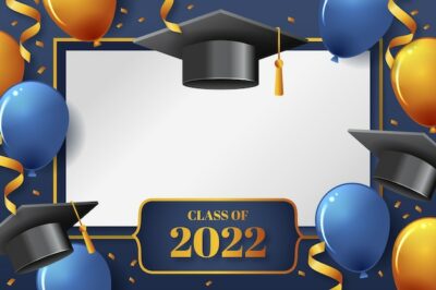 Free Vector | Gradient class of 2022 frame template