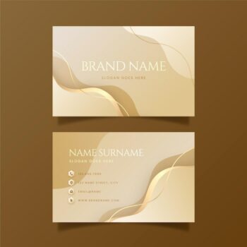 Free Vector | Gradient golden luxury business cards