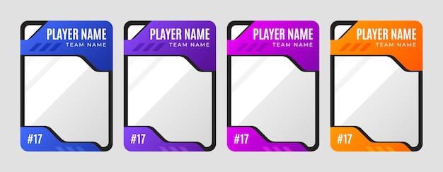 Free Vector | Gradient  trading cards template