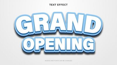 Free Vector | Grand opening text effect, editable text effect