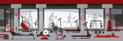Free Vector | Gym interior illustration