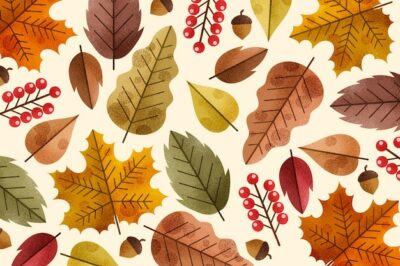Free Vector | Hand drawn autumn leaves background