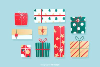 Free Vector | Hand drawn christmas gift collection