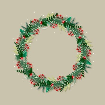 Free Vector | Hand drawn christmas wreath