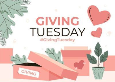 Free Vector | Hand drawn flat giving tuesday background