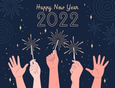 Free Vector | Hand drawn flat new year background