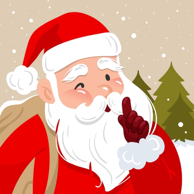 Free Vector | Hand drawn flat secret santa illustration