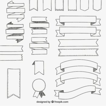 Free Vector | Hand drawn ribbons collection