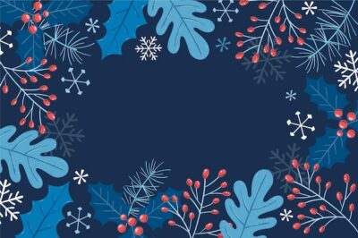 Free Vector | Hand drawn winter background