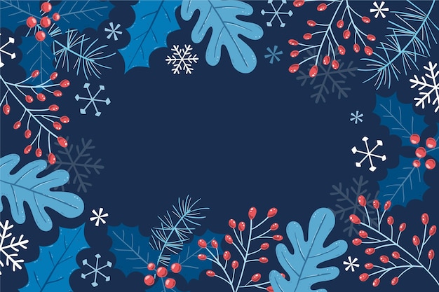 Free Vector | Hand drawn winter background