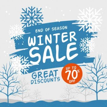 Free Vector | Hand drawn winter sale