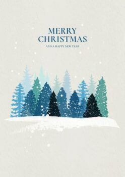 Free Vector | Hand painted watercolour christmas tree card design