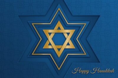 Free Vector | Hanukkah concept in paper style