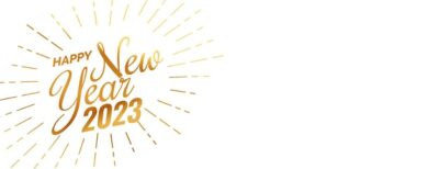 Free Vector | Happy new year celebration banner with golden 2023 text