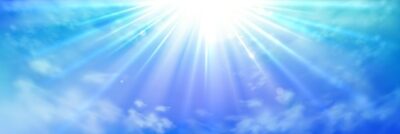 Free Vector | Heaven with sun light beams bursting from clouds
