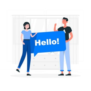 Free Vector | Hello concept illustration