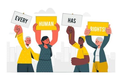 Free Vector | Human rights day concept illustration