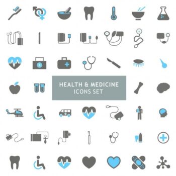 Free Vector | Icons set about health and medicine