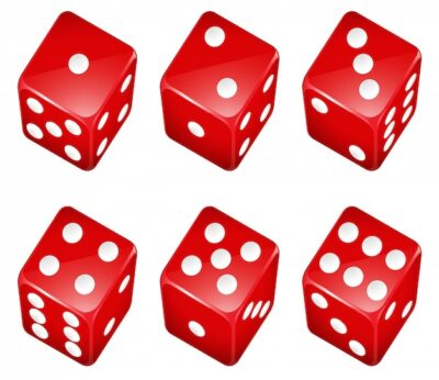 Free Vector | Illustration of a set of red dices