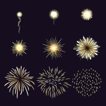 Free Vector | Illustration of firework effect in cartoon comic style.