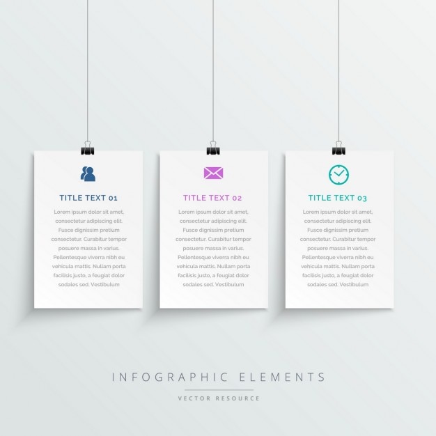 Free Vector | Infographics with hanging options
