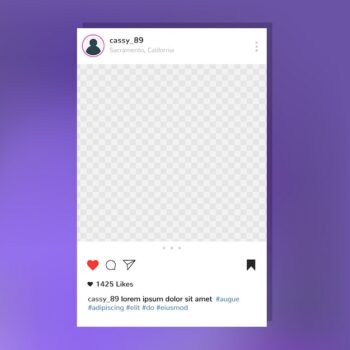 Free Vector | Instagram post frame template