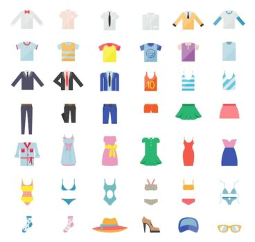 Free Vector | Large set of clothes for men and women. fashion icons. vector illustration