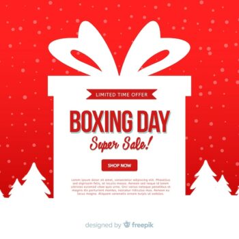 Free Vector | Lovely boxing day composition with flat design