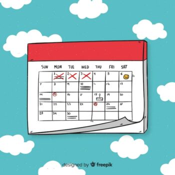Free Vector | Lovely hand drawn planning schedule concept