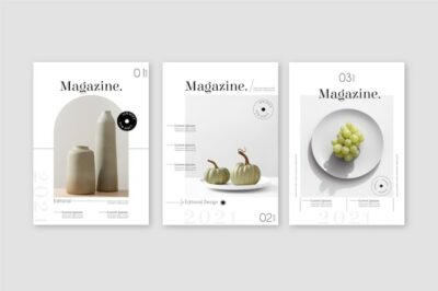 Free Vector | Magazine cover collection