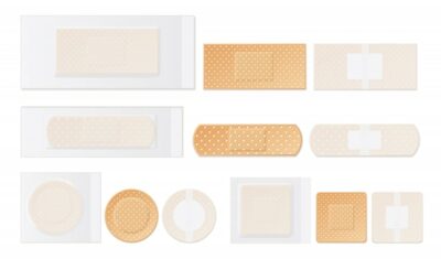 Free Vector | Medical plasters perforated realistic set