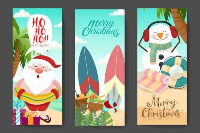 Free Vector | Merry christmas and new year banner