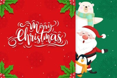 Free Vector | Merry christmas card