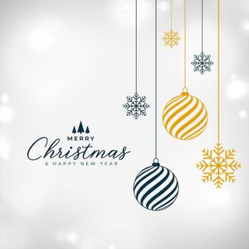 Free Vector | Merry christmas festival background with xmas ball design