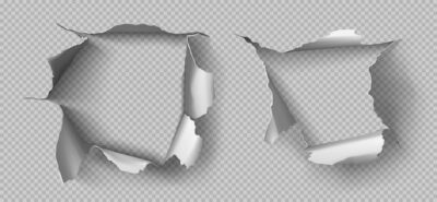 Free Vector | Metal rip holes with curly edges ragged cracks