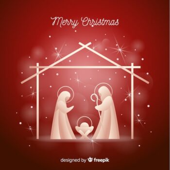 Free Vector | Nativity shiny silhouette background
