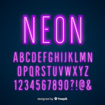 Free Vector | Neon alphabet