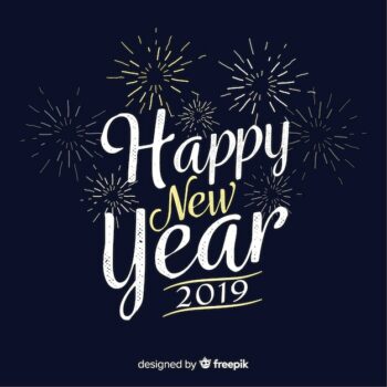 Free Vector | New year 2019 background