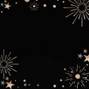 Free Vector | New year firework vector festive frame black background