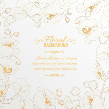 Free Vector | Orchid frame.