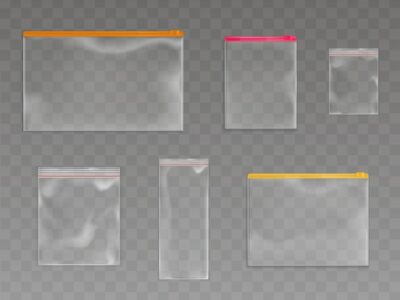 Free Vector | Plastic zip bags set