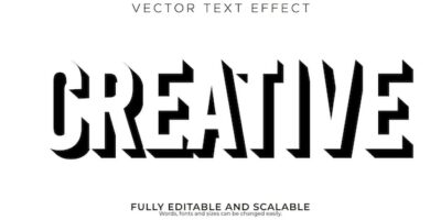 Free Vector | Poster design text effect editable modern and creative text style