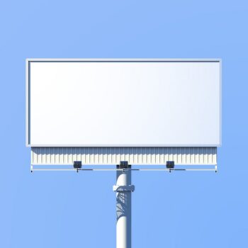 Free Vector | Realistic 3d outdoor advertising billboard sign