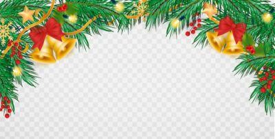Free Vector | Realistic christmas decoration with transparent background