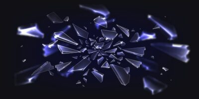 Free Vector | Realistic glass shard pieces