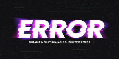 Free Vector | Realistic glitch text effect