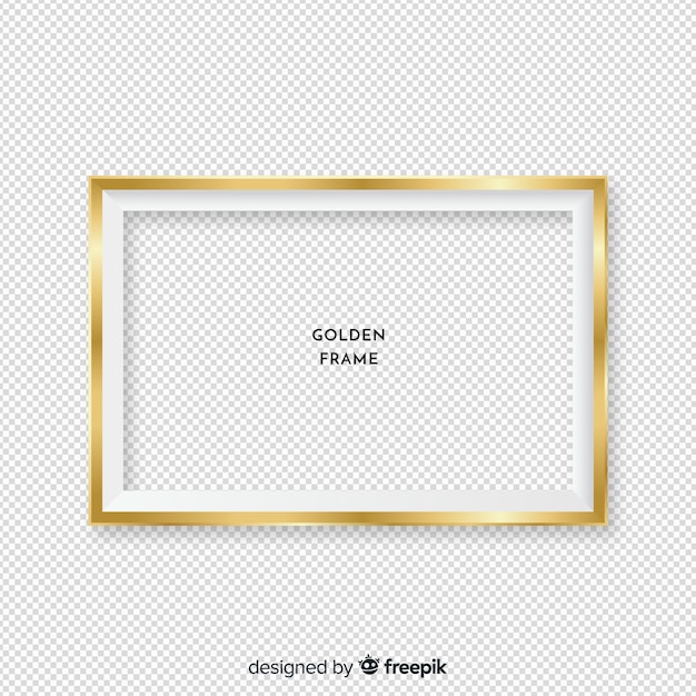 Free Vector | Realistic golden frame