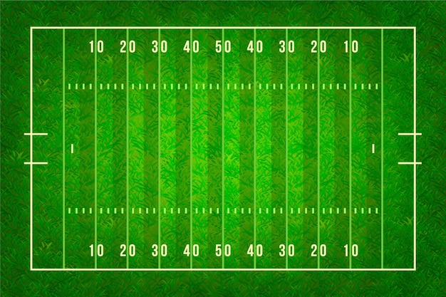 Free Vector | Realistic illustration of american football field in top view